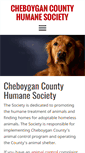 Mobile Screenshot of cheboyganhumanesociety.org